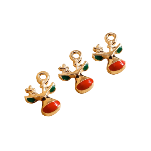 Christmas Bracelet Charm Reindeer 10 pcs