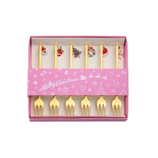 Christmas Forks in Gift Box 6 pcs