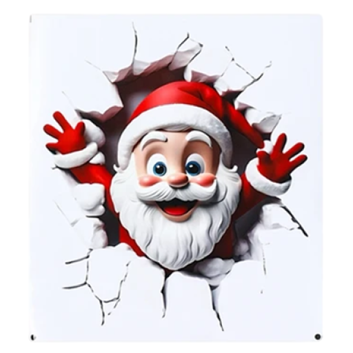 Christmas Toilet Sticker 25 x 29 cm Decoration Featuring Santa Waterproof Sticker for Toilet Lid Christmas Decoration
