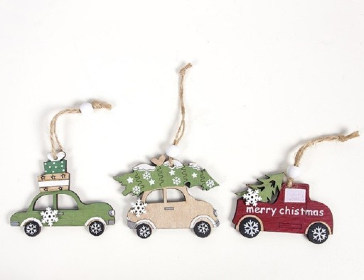 Christmas Wooden Decorations 3 pcs