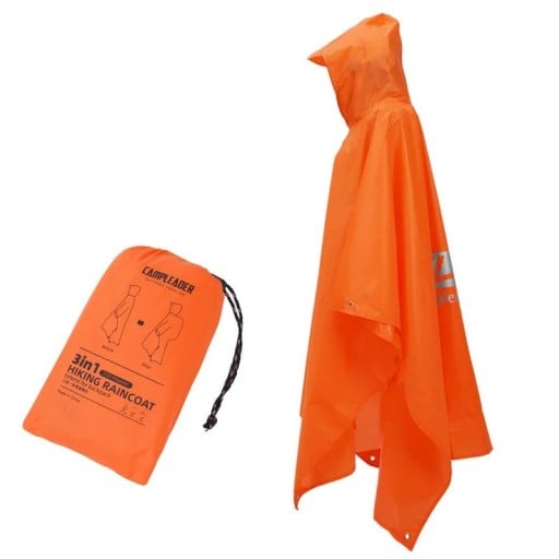 Chubasquero poncho plegable 215 × 140 cm poliéster embalaje compacta 22,5 × 15 × 6 cm senderismo camping uso exterior