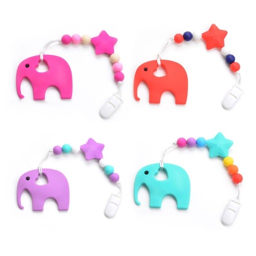 Chupeta de silicone em forma de elefante J3531