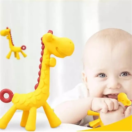 Chupeta de silicone girafa