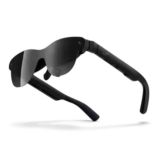 Chytré AR brýle s podporou HDR10 a jasem až 1200 nitů s převodem SDR na HDR v černé barvě pro filmy a hry na velké virtuální obrazovce
