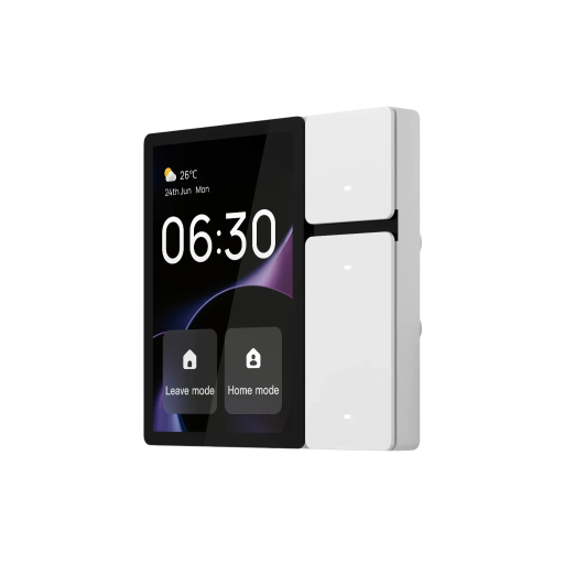 Chytrý ovládací panel MOES 3,5 palce dotykový displej s IR ovladačem a 3 relé 86 x 86 mm bílý s WiFi pro Tuya a Smart Life do chytré domácnosti