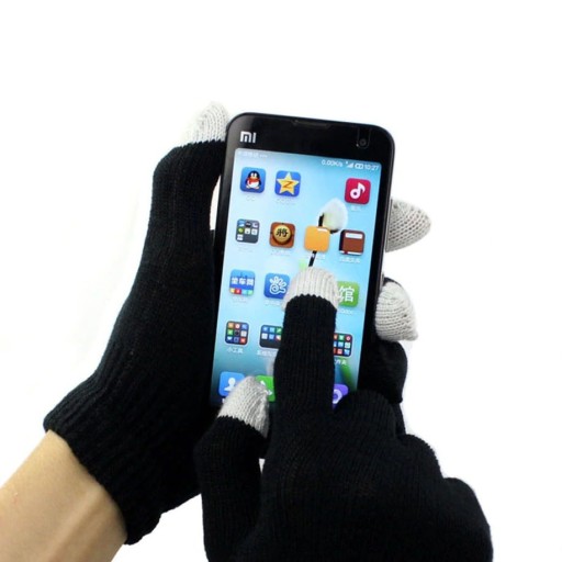 Cienkie rękawiczki damskie do ekranu dotykowego J1184
