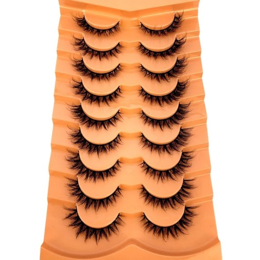 Ciglia finte 3D nere volumetriche, ciglia finte naturali, 9 paia