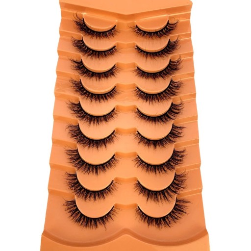 Cils Artificiels 3D Noirs Volumineux Cils Naturels Épais Autocollants Cils Falsifiés 9 Paires