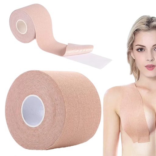 Cinta adhesiva push up para pecho en color carne Lift tape 5 mx 3,8 cm