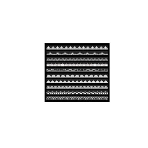 Cinta decorativa de encaje blanca 10×150 mm Motivos de encaje elegantes y delicados Juego de cintas autoadhesivas para decoraciones creativas
