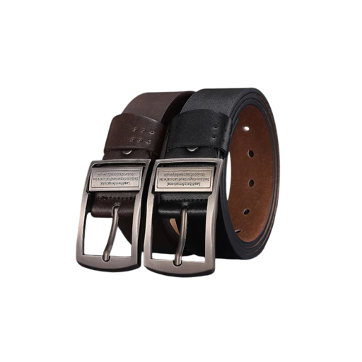 Cinto de pele para homem em pele genuína Largura 3,8 cm Cinto elegante com fivela em liga Acessório de moda de qualidade para fato Jeans Calças