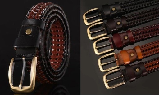 Cinto trançado masculino L335