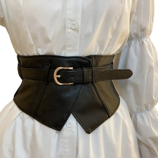 Cinturón ancho de piel sintética para mujer, elegante cinturón tipo corsé para vestidos, que moldea la silueta, accesorio elegante para atuendos de mujer.