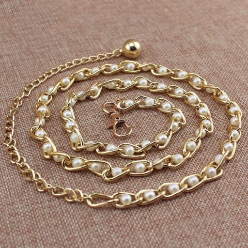 Cinturón de mujer con perlas Cinturón de mujer con perlas