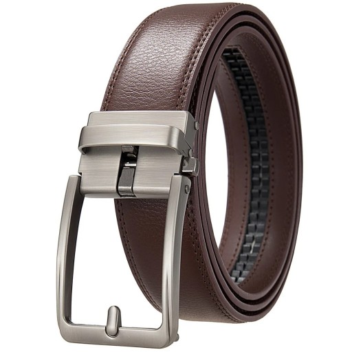 Cinturón de piel auténtica para hombre de 3,5 cm Elegante cinturón de piel para pantalón con hebilla de metal de aleación de zinc Elegante accesorio para hombre Diseño clásico