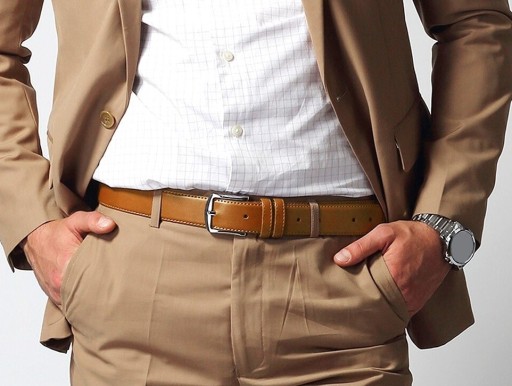 Cinturón de piel para hombre L466