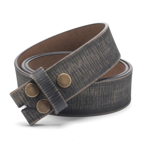 Cinturón de piel para hombre sin hebilla L288