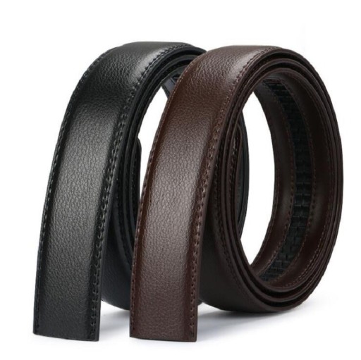 Cinturón de piel para hombre sin hebilla