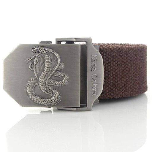 Cinturón de tela con cobra