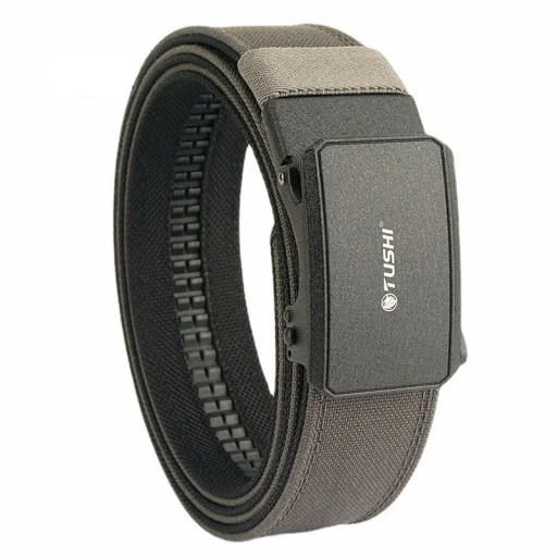 Cinturón táctico de doble capa de 120 x 3,8 cm, reforzado para colgar pistolas, hebilla automática de metal, cinturón militar ajustable para hombres.