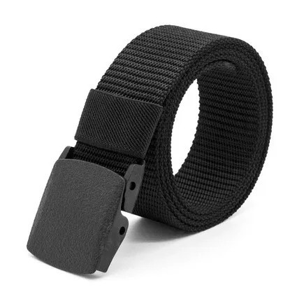 Cinturón táctico de nailon para hombre, 120 x 3,8 cm, correa ajustable con hebilla automática, correa duradera para deportes, trabajo al aire libre, estilo militar.