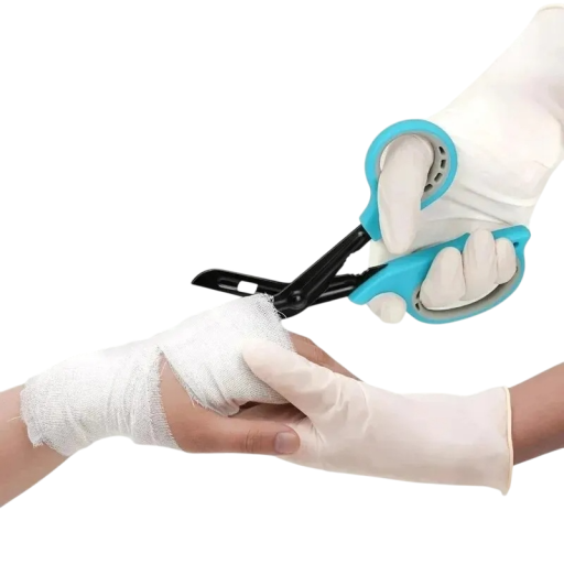 Ciseaux médicaux à lame courbée Ciseaux médicaux en acier inoxydable pour bandages Secours professionnel Coupe confortable des matériaux