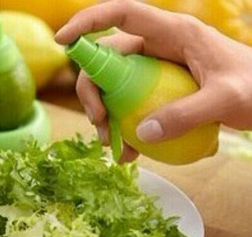 Citrus Sprayer for Seasoning Salads and Fish Juice is sprayed directly from the fruit Pips remain inside Dishwasher safe Length 10 cm Green