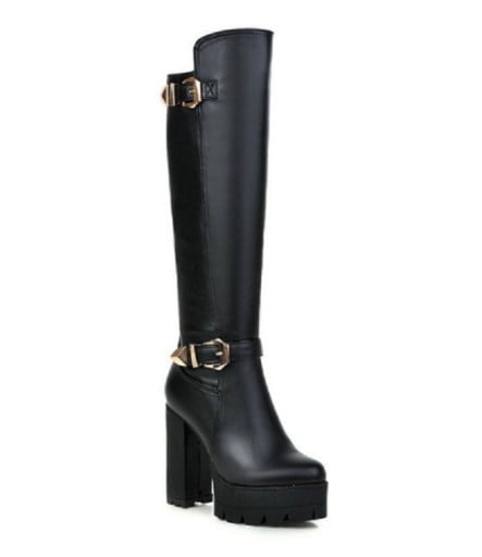 Cizme elegante cu catarame J1622