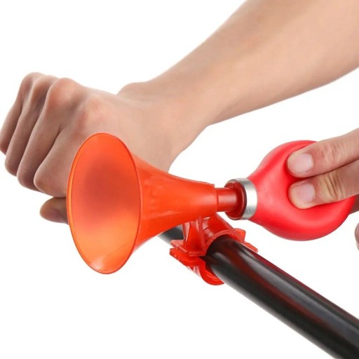 Claxon de bicicletă pentru copii 15 x 7 cm Claxon colorat pentru ghidon Sunet puternic pentru mers în siguranță Ușor de asamblat Accesoriu distractiv pentru bicicletele copiilor