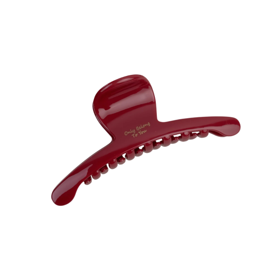 Clemă de păr roșie Formă curbată prelungită Mărime universală Clemă de păr rigidă pentru prindere rapidă Accesoriu elegant