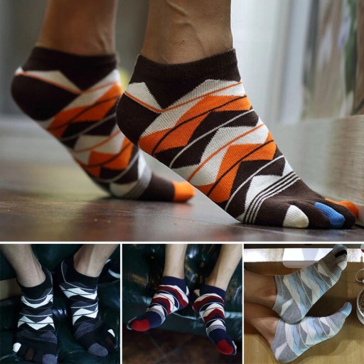 Členkové prstové ponožky so vzorom