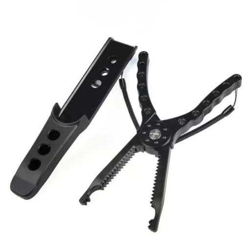 Clește pentru pești de 21 cm, clemă antiderapantă pentru pești, instrument solid negru pentru prinderea și manipularea în siguranță a peștelui