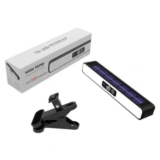 Clip On luz solar com sensor de movimento 36 LED Luz de segurança portátil para exterior à prova de água para cercas, jardins, varandas, terraços e entradas