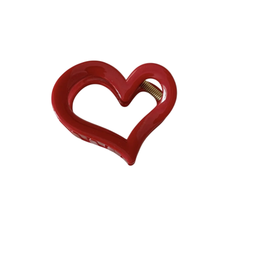 Clip para el cabello en forma de corazón Tamaño universal Clip de cabello rojo romántico Horquilla para mujer Accesorio divertido para peinados