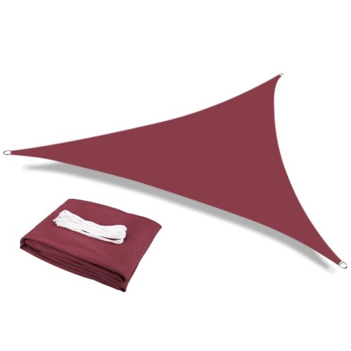 Cloană triangulară impermeabilă pentru soare 3x3x3m cu 98% filtru UV pentru grădină, terasă, camping, cort, umbrire exterioară fără accesorii