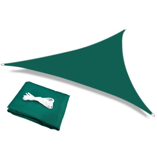 Cloană triangulară impermeabilă pentru soare 3x3x3m cu 98% filtru UV pentru grădină, terasă, camping, cort, umbrire exterioară fără accesorii