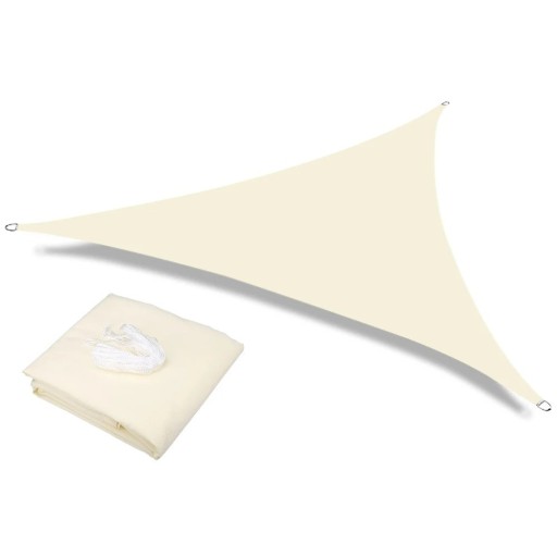 Clonă de soare triunghiulară rezistentă la apă 3,6 x 3,6 x 3,6 m cu 98% filtru UV pentru grădină, terasă, balcon, spații exterioare, camping