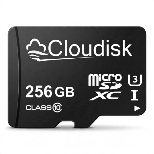 Cloudisk 256 GB Micro SD Memóriakárty MicroSDXC Class 10 U3 UHS-I Fekete Mobiltelefonhoz és Táblagéphez, Fényképezőgéphez, Kamerához és Autókamera