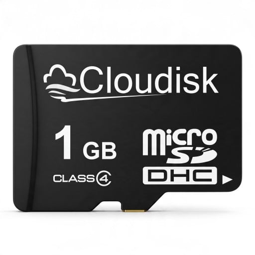 Cloudisk Micro SD 1 GB Muistikortti MicroSD kortti Luokka 4 Musta Asiakirjojen, musiikin, valokuvien ja pienempien tiedostojen tallentamiseen