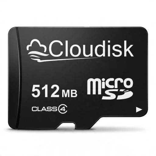 Cloudisk Micro SD Memory Card 512 MB MicroSD Card Class 4 Black For storing documents music photographs and files
