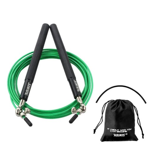 Coardă de sărit rapidă cu rulmenți 3 m Cordon reglabil din oțel Mânere din aluminiu Ajutor pentru antrenament rapid și fitness