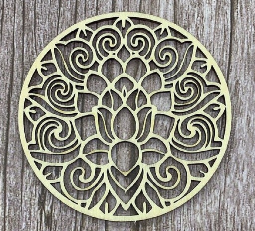 Coaster din lemn sculptat 10 buc