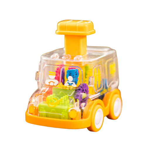 Coche infantil de arrastre Autobús escolar Juguete para niños y niñas a partir de 1 año Regalo para niños de 1 a 3 años Vehículo para desarrollar la motricidad y la imaginación