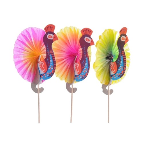Cocktail Picks with Peacock 25 pcs