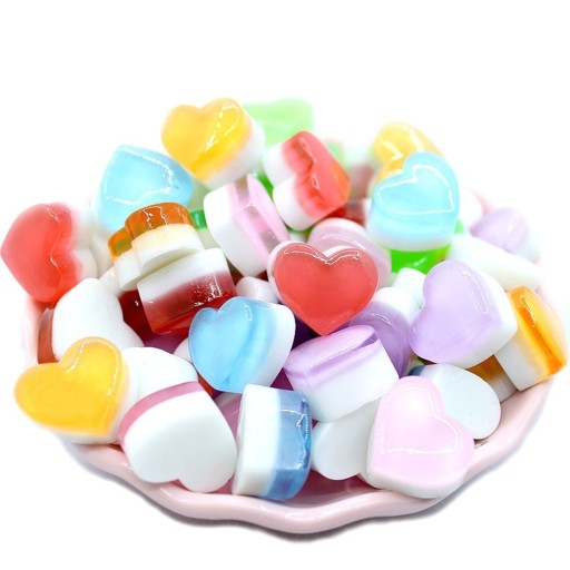 Cœurs pour slime 10 pcs