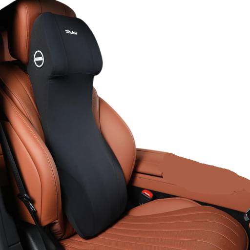 Cojín lumbar para coche con espuma viscoelástica almohada ergonómica aproximadamente 29 × 22 × 75 cm superficie suave complemento del interior del vehículo