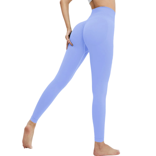 Colanți sport fără sudură elastici push-up cu talie înaltă pentru femei, colanți de yoga, haltere, fitness, modelare a corpului