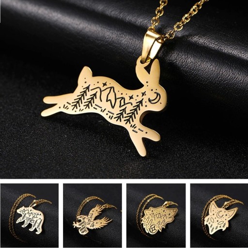 Colar com pendente de animal