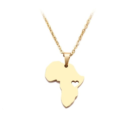 Colar feminino com África D208