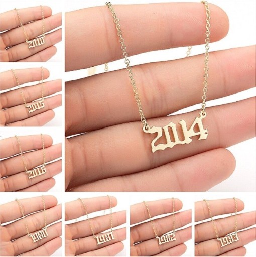Colar feminino com ano de nascimento